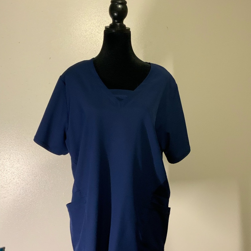 Navy Blue Women's Scrub Top